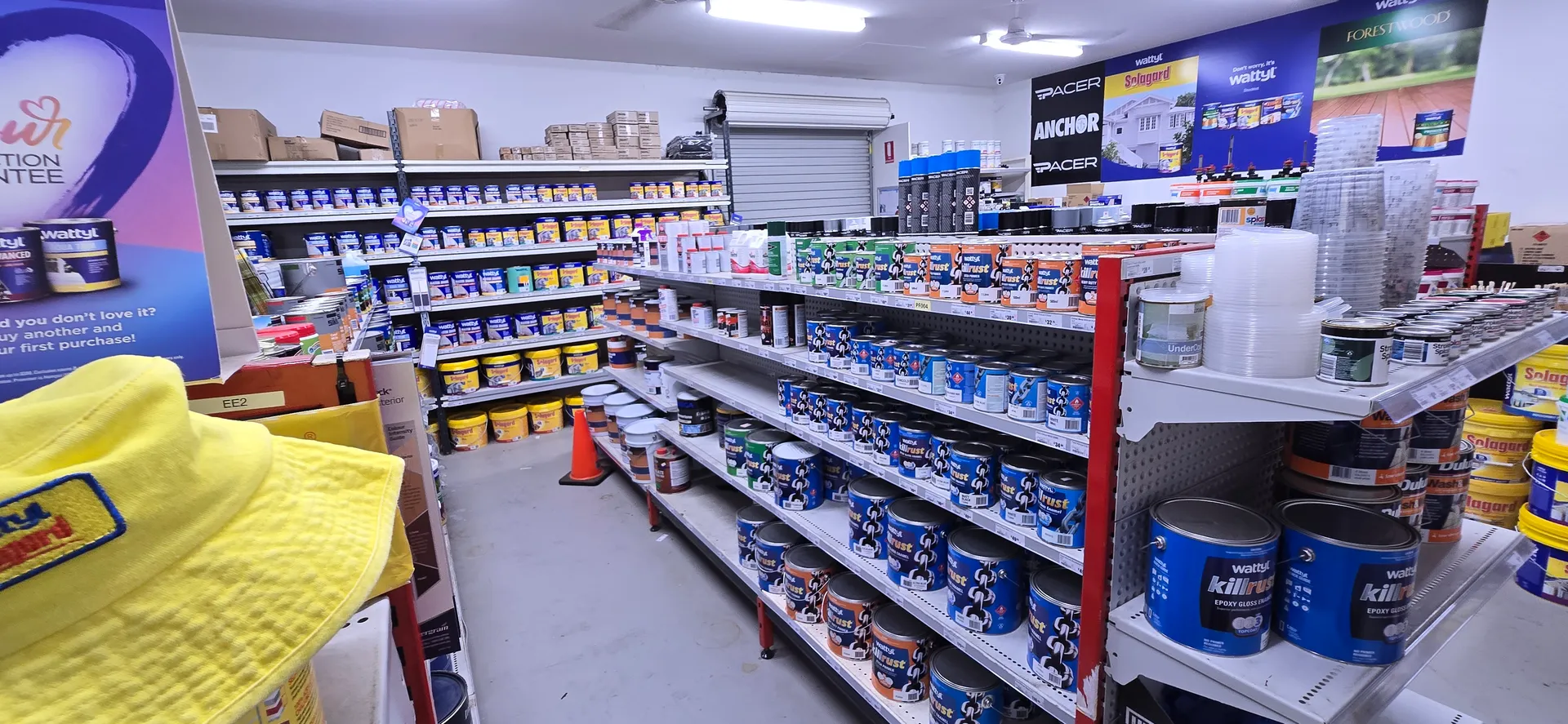 Paint store with major brand range and tint counter